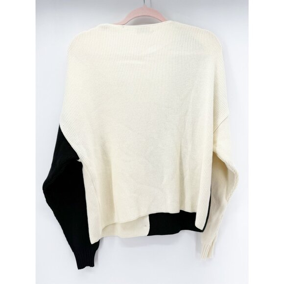 Color Block V-Neck Knit Cardigan Sweater by diarte . M - Picture 5 of 11